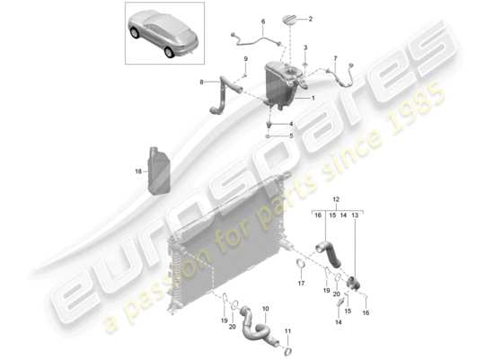 a part diagram from the Porsche Macan parts catalogue