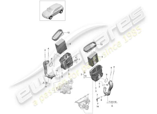 a part diagram from the Porsche Macan parts catalogue