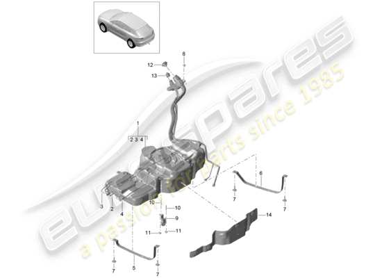 a part diagram from the Porsche Macan parts catalogue