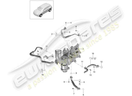 a part diagram from the Porsche Macan parts catalogue