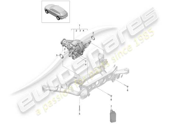 a part diagram from the Porsche Macan parts catalogue