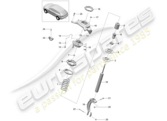 a part diagram from the Porsche Macan parts catalogue