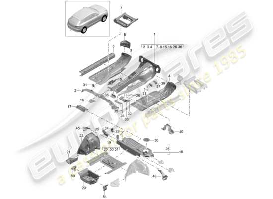 a part diagram from the Porsche Macan parts catalogue