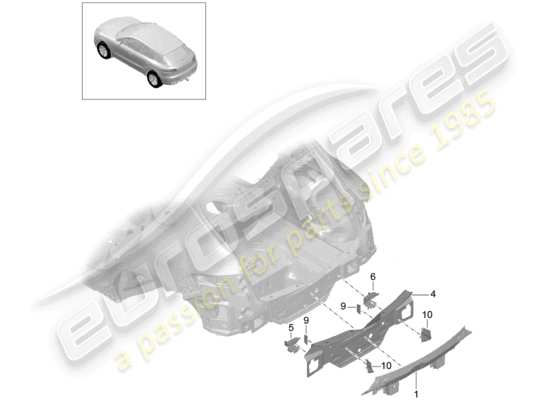 a part diagram from the Porsche Macan parts catalogue