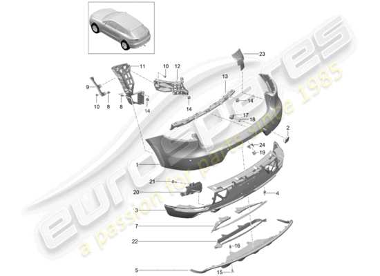 a part diagram from the Porsche Macan parts catalogue