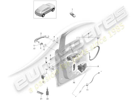 a part diagram from the Porsche Macan parts catalogue