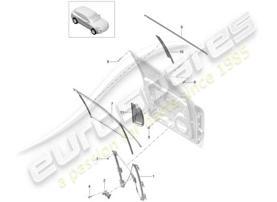 a part diagram from the Porsche Macan parts catalogue