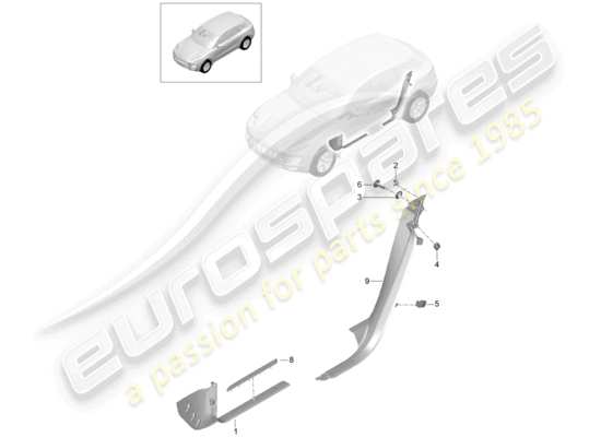 a part diagram from the Porsche Macan parts catalogue