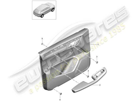 a part diagram from the Porsche Macan (2016) parts catalogue