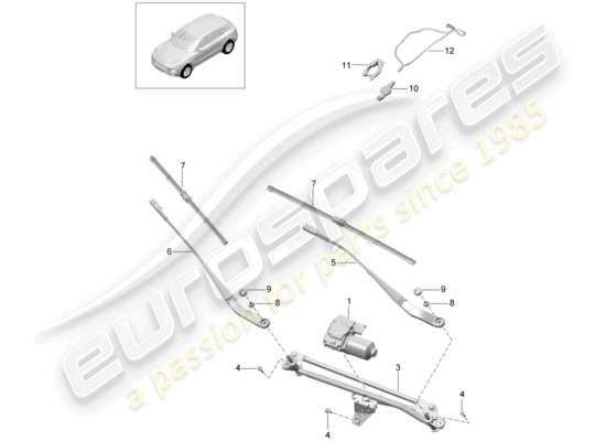 a part diagram from the Porsche Macan (2016) parts catalogue