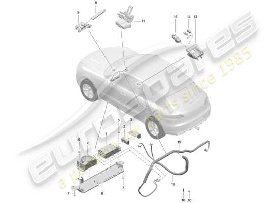 a part diagram from the Porsche Macan parts catalogue