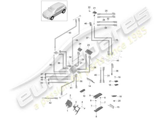 a part diagram from the Porsche Macan parts catalogue