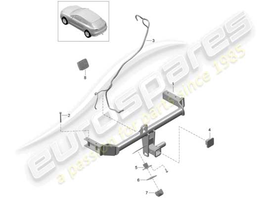 a part diagram from the Porsche Macan parts catalogue