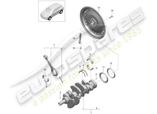 a part diagram from the Porsche Macan parts catalogue