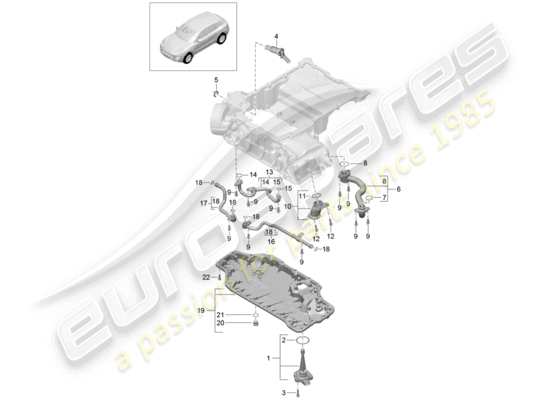 a part diagram from the Porsche Macan parts catalogue