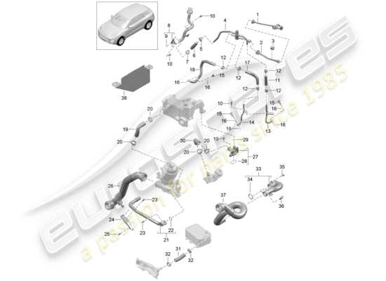 a part diagram from the Porsche Macan parts catalogue