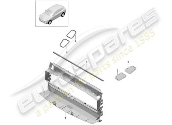 a part diagram from the Porsche Macan parts catalogue