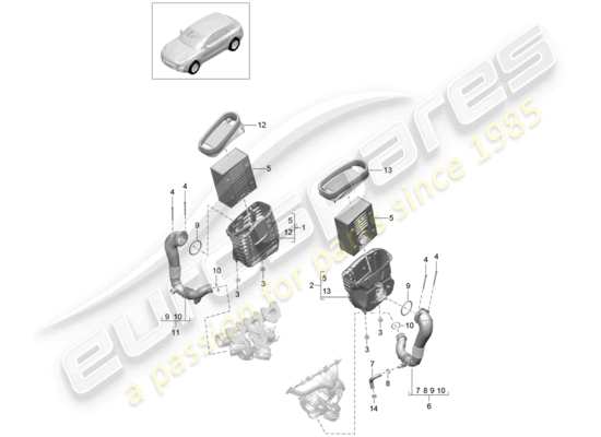 a part diagram from the Porsche Macan (2017) parts catalogue