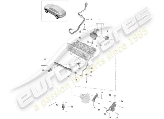 a part diagram from the Porsche Macan parts catalogue