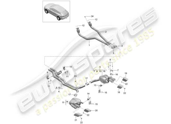 a part diagram from the Porsche Macan parts catalogue