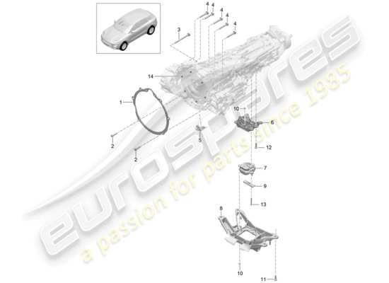 a part diagram from the Porsche Macan parts catalogue