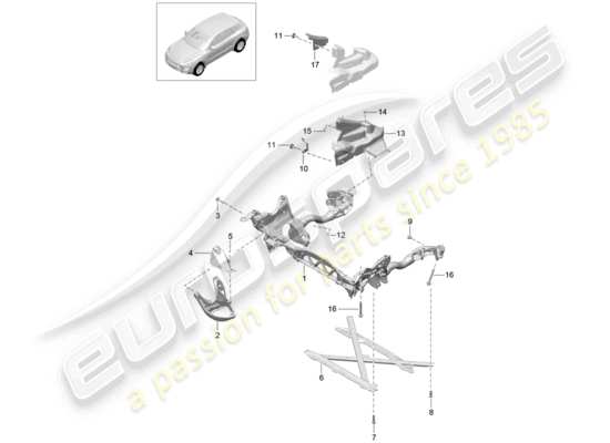 a part diagram from the Porsche Macan parts catalogue