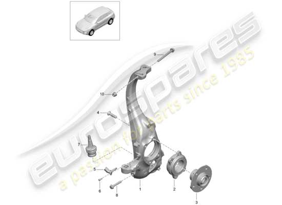 a part diagram from the Porsche Macan parts catalogue