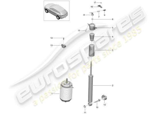 a part diagram from the Porsche Macan parts catalogue