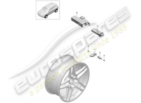 a part diagram from the Porsche Macan parts catalogue