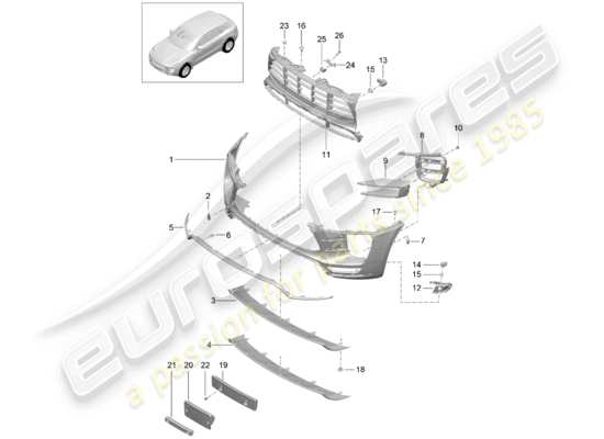 a part diagram from the Porsche Macan parts catalogue