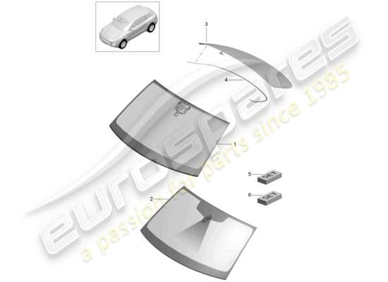 a part diagram from the Porsche Macan parts catalogue