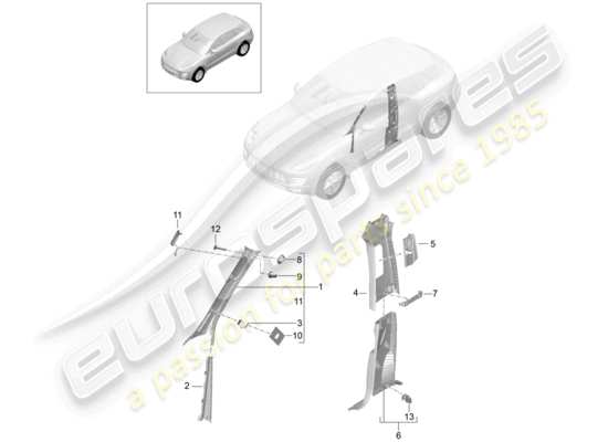 a part diagram from the Porsche Macan parts catalogue