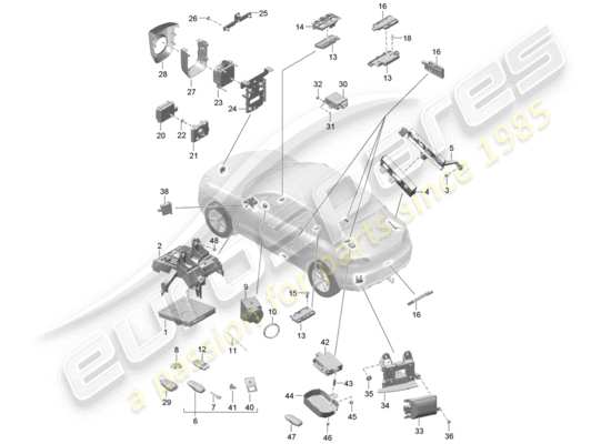 a part diagram from the Porsche Macan parts catalogue