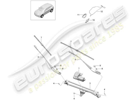 a part diagram from the Porsche Macan parts catalogue