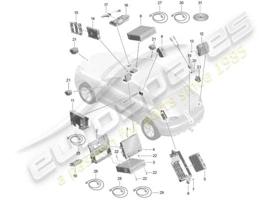 a part diagram from the Porsche Macan parts catalogue