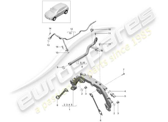 a part diagram from the Porsche Macan (2018) parts catalogue