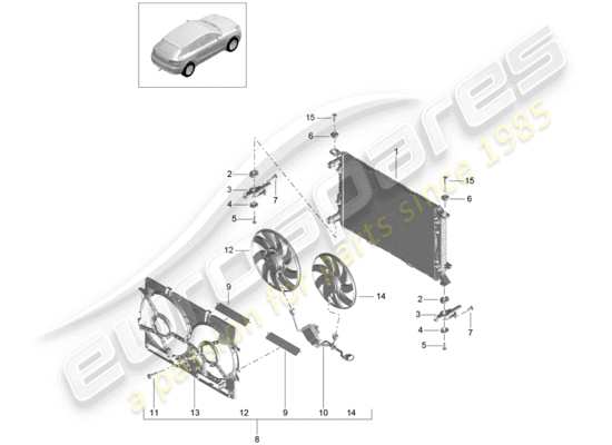 a part diagram from the Porsche Macan parts catalogue