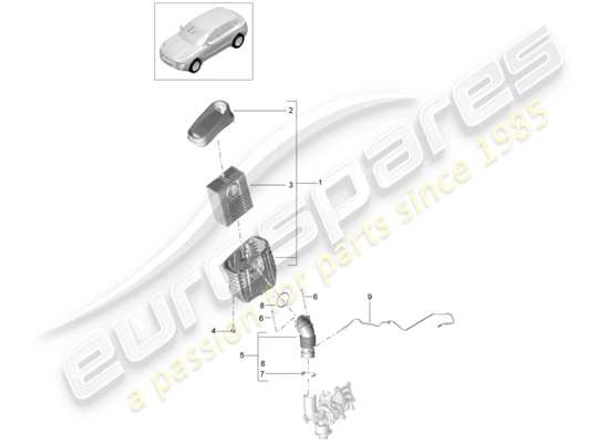 a part diagram from the Porsche Macan parts catalogue