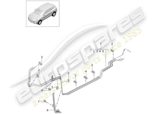 a part diagram from the Porsche Macan parts catalogue