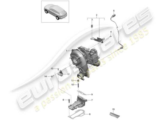 a part diagram from the Porsche Macan parts catalogue