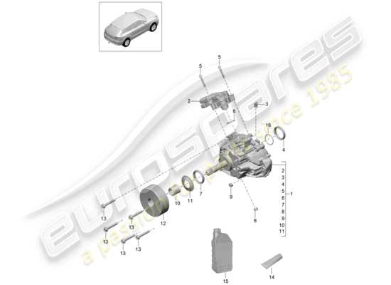 a part diagram from the Porsche Macan parts catalogue