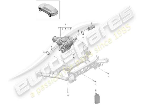 a part diagram from the Porsche Macan parts catalogue