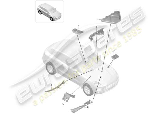 a part diagram from the Porsche Macan parts catalogue