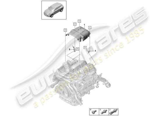 a part diagram from the Porsche Macan parts catalogue