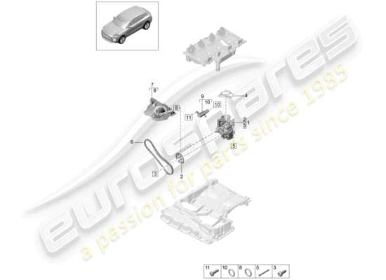 a part diagram from the Porsche Macan parts catalogue