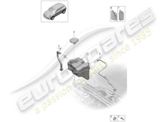 a part diagram from the Porsche Macan parts catalogue