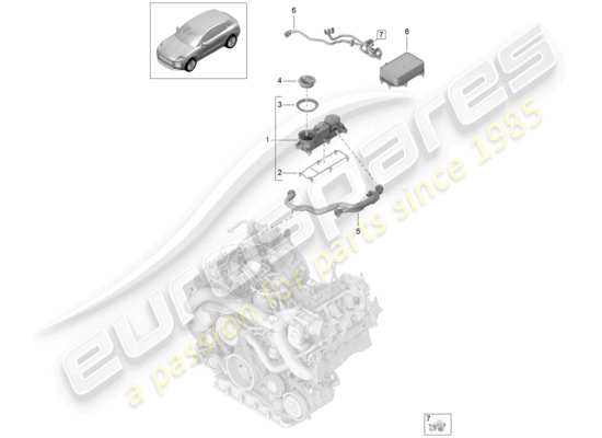 a part diagram from the Porsche Macan (2019) parts catalogue