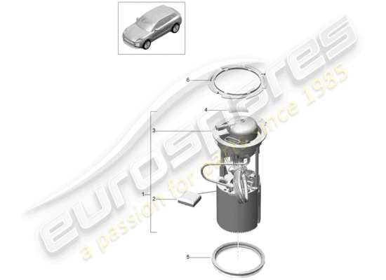 a part diagram from the Porsche Macan parts catalogue