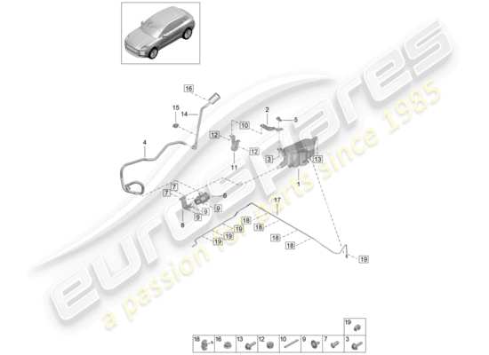 a part diagram from the Porsche Macan parts catalogue