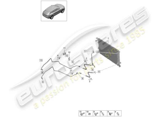 a part diagram from the Porsche Macan parts catalogue